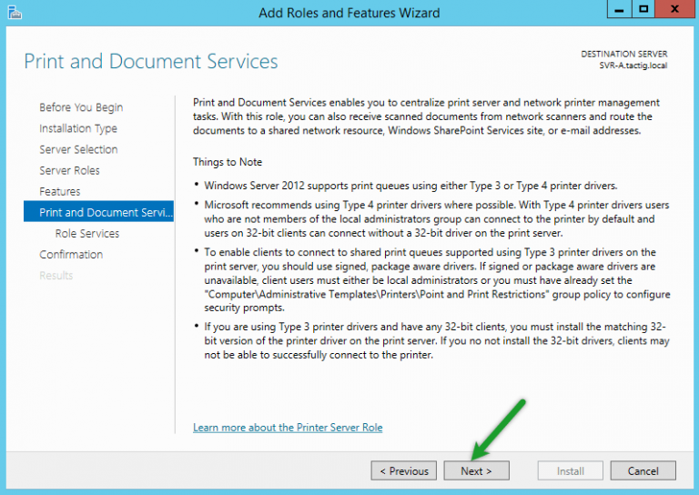 Install & Configure Print Services in Windows Server 2016 Tactig